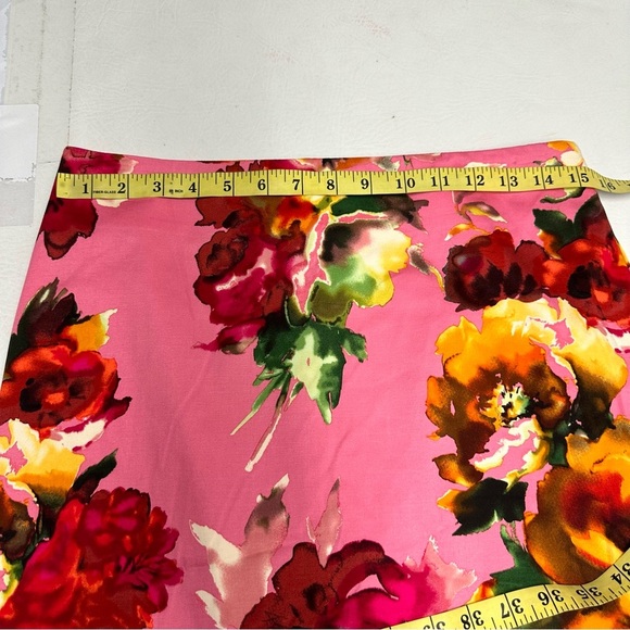 Talbots Floral Pink Women's Skirt size 12 Petite - Picture 5 of 8